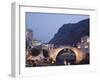 Stari Most Peace Bridge on Neretva River, Evening, Mostar, Bosnia, Bosnia-Herzegovina, Europe-Christian Kober-Framed Photographic Print