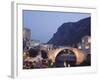 Stari Most Peace Bridge on Neretva River, Evening, Mostar, Bosnia, Bosnia-Herzegovina, Europe-Christian Kober-Framed Photographic Print