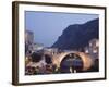 Stari Most Peace Bridge on Neretva River, Evening, Mostar, Bosnia, Bosnia-Herzegovina, Europe-Christian Kober-Framed Photographic Print