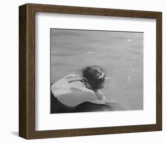 Staring At The Beach-János Huszti-Framed Art Print