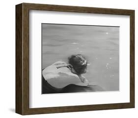 Staring At The Beach-János Huszti-Framed Art Print