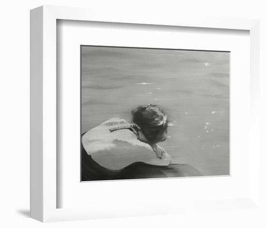 Staring At The Beach-János Huszti-Framed Art Print