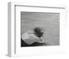 Staring At The Beach-János Huszti-Framed Art Print