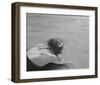 Staring At The Beach-János Huszti-Framed Art Print