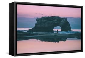 Staring at the Sea, Natural Bridges, Santa Cruz California-null-Framed Stretched Canvas