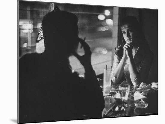 Starlet Ann Margret Olson Dining at the Har Omar American Restaurant-Grey Villet-Mounted Premium Photographic Print