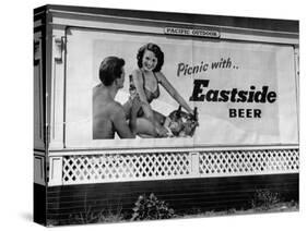 Starlet Colleen Townsend Posing in a Beer Advertisement on a Billboard-Loomis Dean-Stretched Canvas