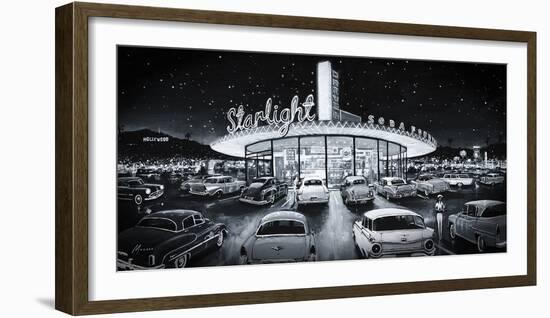 Starlight Drive-In-Shawn Mackey-Framed Giclee Print
