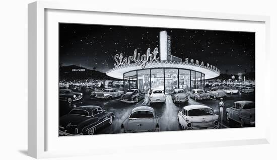 Starlight Drive-In-Shawn Mackey-Framed Giclee Print