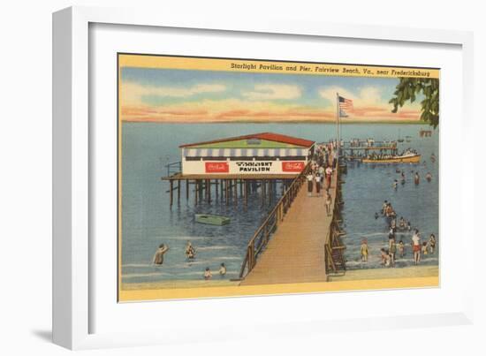 Starlight Pavilion and Pier, Fairview Beach, Virginia-null-Framed Art Print