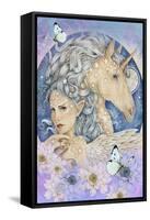 Starlight with Flowers-Linda Ravenscroft-Framed Stretched Canvas