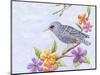 Starling Bird with Flowers-Michelle Faber-Mounted Giclee Print