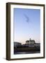 Starlings Shape Above Urban Building-null-Framed Photographic Print
