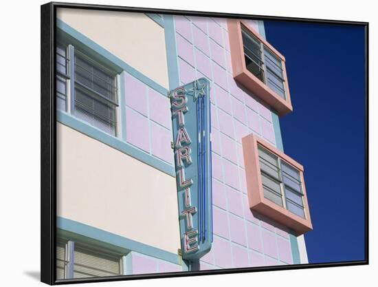 Starlite Hotel, Ocean Drive, Art Deco District, Miami Beach, South Beach, Miami, Florida, USA-Fraser Hall-Framed Photographic Print