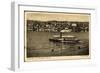 Starnberger See, Dampfer Bavaria in Fahrt, Ort-null-Framed Giclee Print