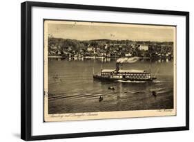 Starnberger See, Dampfer Bavaria in Fahrt, Ort-null-Framed Giclee Print