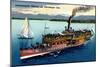 Starnberger See, Salondampfer München, Segelboot-null-Mounted Giclee Print