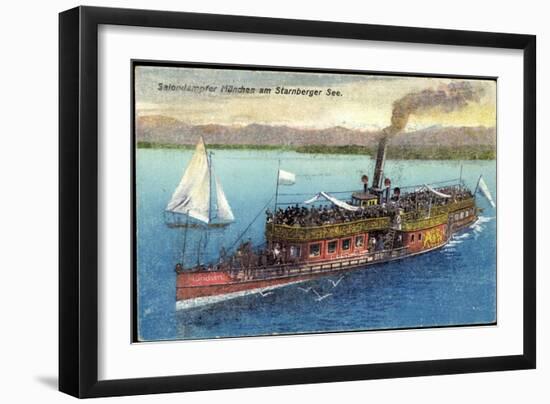 Starnberger See, Salondampfer München, Segelboot-null-Framed Giclee Print