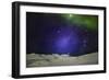 Starry Evening with the Aurora Borealis or Northern Lights and the Milky Way Galaxy, Abisko-null-Framed Photographic Print