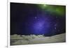 Starry Evening with the Aurora Borealis or Northern Lights and the Milky Way Galaxy, Abisko-null-Framed Photographic Print