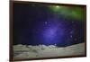 Starry Evening with the Aurora Borealis or Northern Lights and the Milky Way Galaxy, Abisko-null-Framed Photographic Print