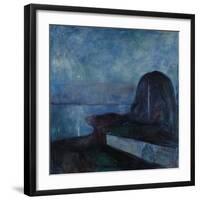 Starry Night 1893-Edvard Munch-Framed Premium Giclee Print