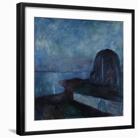 Starry Night 1893-Edvard Munch-Framed Premium Giclee Print