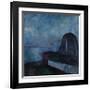 Starry Night 1893-Edvard Munch-Framed Premium Giclee Print