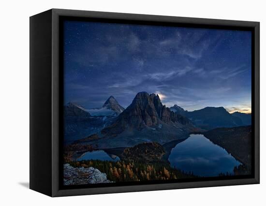 Starry Night at Mount Assiniboine-Yan Zhang-Framed Stretched Canvas