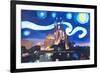 Starry Night Barcelona - Van Gogh Sagrada Familia-Markus Bleichner-Framed Art Print