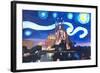 Starry Night Barcelona - Van Gogh Sagrada Familia-Markus Bleichner-Framed Art Print