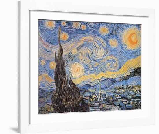 Starry Night, c.1889-Vincent van Gogh-Framed Art Print