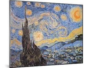 Starry Night, c.1889-Vincent van Gogh-Mounted Art Print