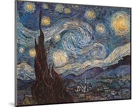 Starry Night, c.1889-Vincent van Gogh-Mounted Art Print