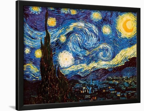 Starry Night, c.1889-Vincent van Gogh-Lamina Framed Art Print