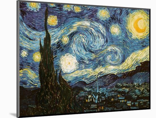 Starry Night, c.1889-Vincent van Gogh-Mounted Premium Giclee Print