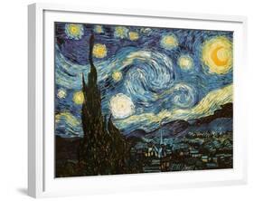 Starry Night, c.1889-Vincent van Gogh-Framed Giclee Print