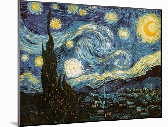 Starry Night, c.1889-Vincent van Gogh-Mounted Giclee Print