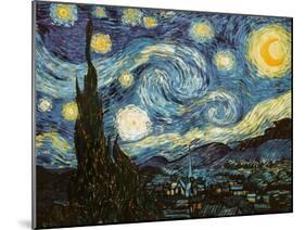 Starry Night, c.1889-Vincent van Gogh-Mounted Giclee Print