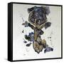Starry Night Deer-Lauren Moss-Framed Stretched Canvas