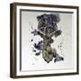 Starry Night Deer-Lauren Moss-Framed Giclee Print