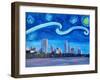 Starry Night in Austin - Van Gogh Inspirations-Markus Bleichner-Framed Art Print