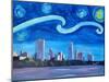 Starry Night in Austin - Van Gogh Inspirations-Markus Bleichner-Mounted Art Print