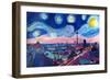 Starry Night in Berlin - Van Gogh Inspired-Markus Bleichner-Framed Premium Giclee Print