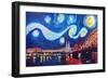 Starry Night in Cologne - Van Gogh Inspirations-Markus Bleichner-Framed Art Print