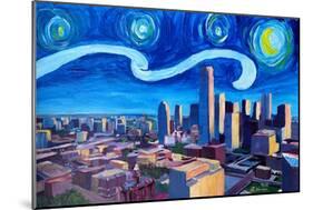 Starry Night in Dallas - Van Gogh Inspirations-Markus Bleichner-Mounted Art Print