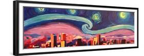 Starry Night in Denver Van Gogh Inspirations-Markus Bleichner-Framed Premium Giclee Print