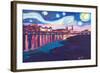 Starry Night in Dresden - Van Gogh Inspirations-Markus Bleichner-Framed Art Print