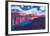 Starry Night in Dresden - Van Gogh Inspirations-Markus Bleichner-Framed Art Print