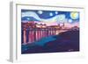 Starry Night in Dresden - Van Gogh Inspirations-Markus Bleichner-Framed Art Print